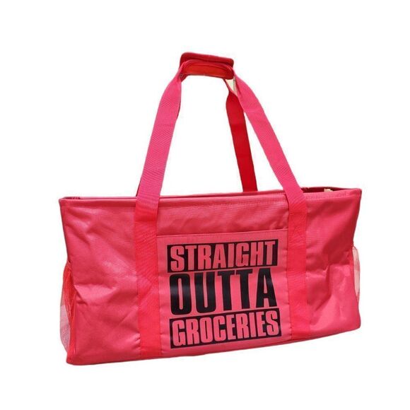 "STRAIGHT OUTTA GROCERIES" Multipurpose Tote - Picture 2 of 15